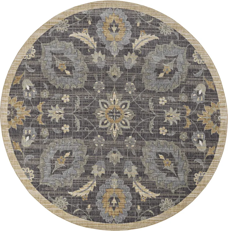 Taupe Machine Woven Traditional Indoor Area Rug Photo 3