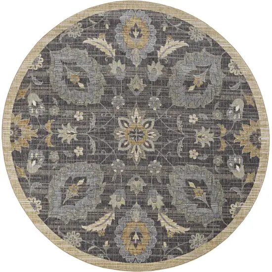Taupe Machine Woven Traditional Indoor Area Rug Photo 3