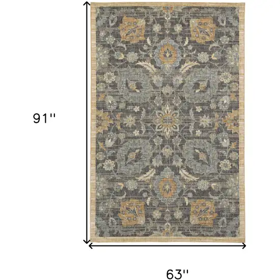 Taupe Machine Woven Traditional Indoor Area Rug Photo 3