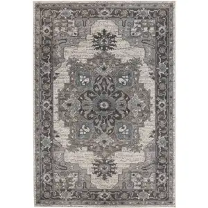 Photo of Taupe Medallion Power Loom Area Rug