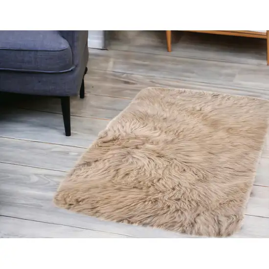 Taupe Sheepskin Area Rug Photo 9