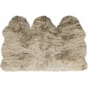 Photo of Taupe Natural Sheepskin Area Rug