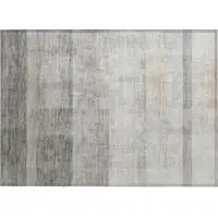 Photo of Taupe Ombre Washable Non Skid Indoor Outdoor Area Rug