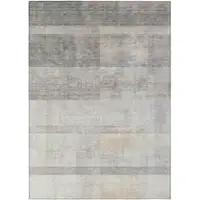 Photo of Taupe Ombre Washable Non Skid Indoor Outdoor Area Rug