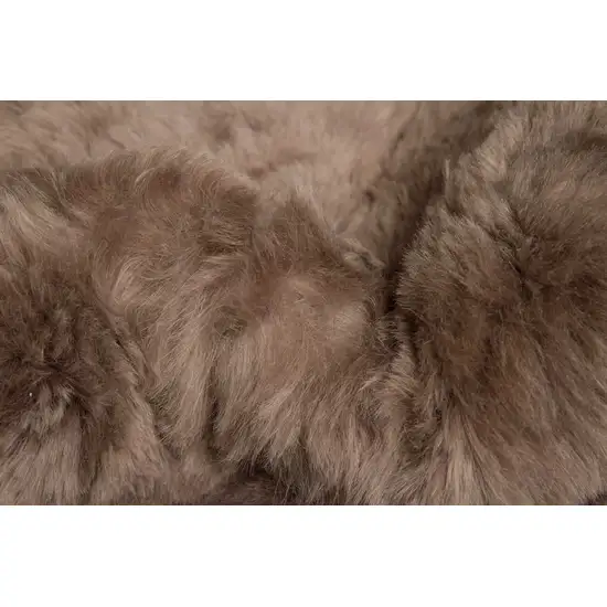 Taupe Sheepskin Single Long-Haired - Rug Photo 2