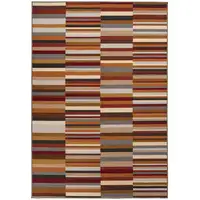 Photo of Taupe Striped Stain Resistant Non Skid Indoor Outdoor Area Rug