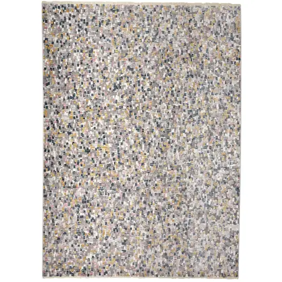 Taupe Tan And Orange Abstract Stain Resistant Area Rug Photo 2