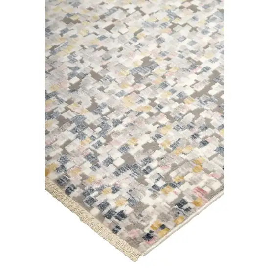 Taupe Tan And Orange Abstract Stain Resistant Area Rug Photo 4