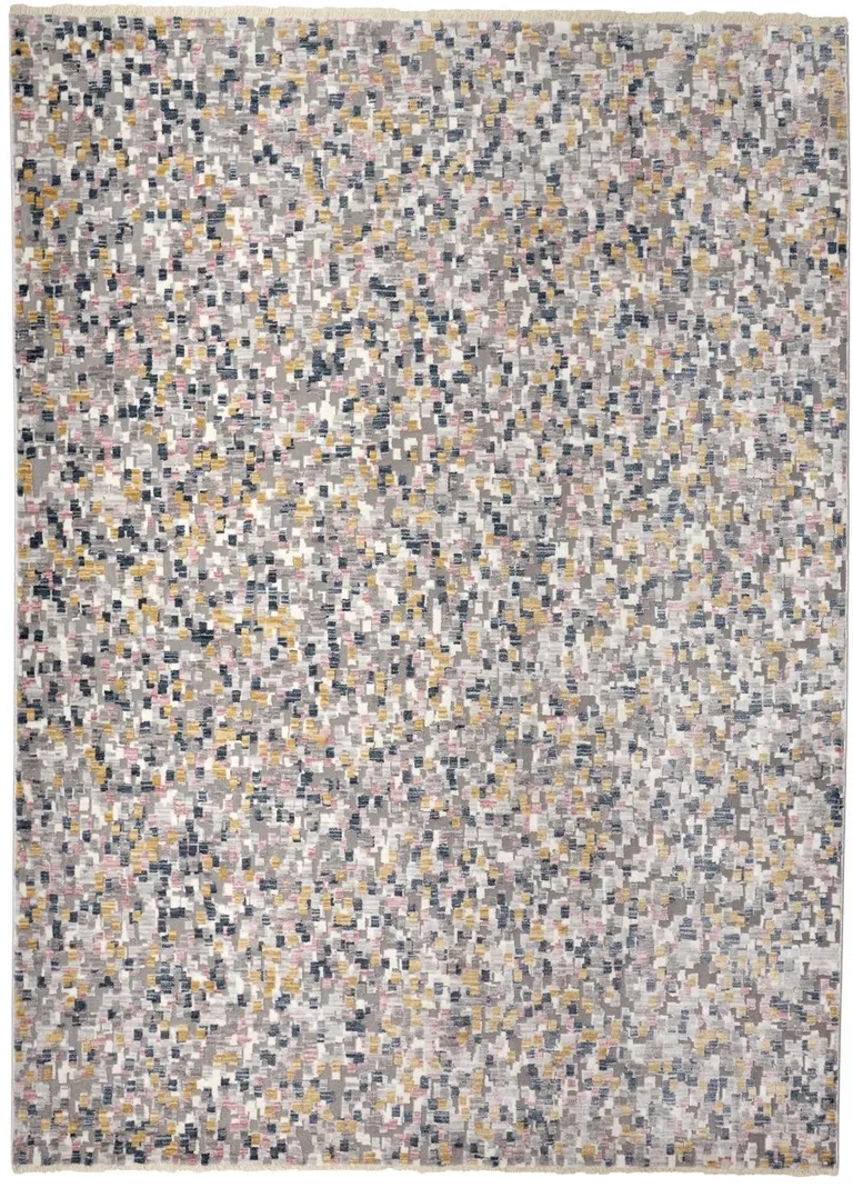 Taupe Tan And Orange Abstract Stain Resistant Area Rug Photo 2