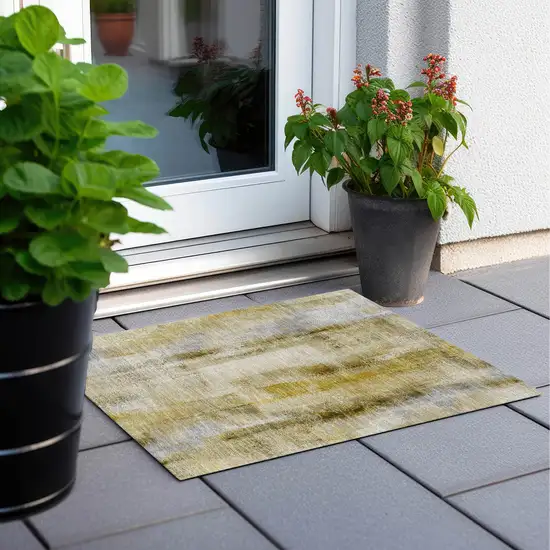 Taupe Washable Non Skid Indoor Outdoor Area Rug Photo 8