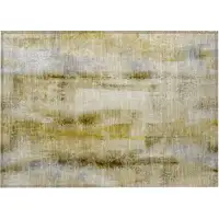 Photo of Taupe Washable Non Skid Indoor Outdoor Area Rug