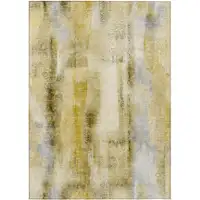 Photo of Taupe Washable Non Skid Indoor Outdoor Area Rug