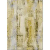 Photo of Taupe Washable Non Skid Indoor Outdoor Area Rug