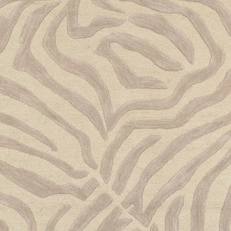 Taupe Zebra Pattern Area Rug Photo 3