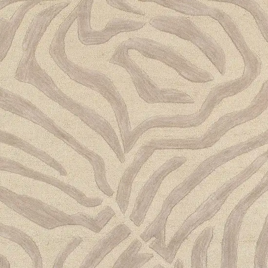 Taupe Zebra Pattern Area Rug Photo 3