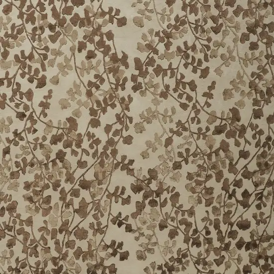 Taupe and Brown Floral Hand Tufted Area Rug Photo 7