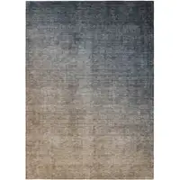 Photo of Taupe and Gray Ombre Washable Non Skid Indoor Outdoor Area Rug