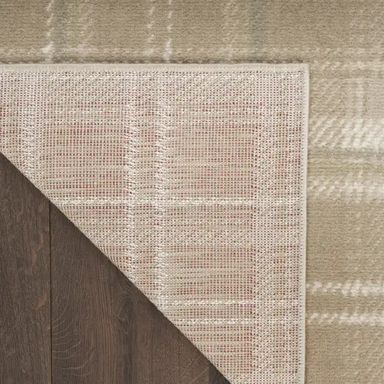 Taupe and Ivory Plaid Area Rug Photo 6