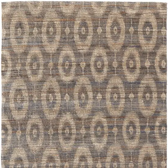 Taupe and Tan Geometric Hand Woven Area Rug Photo 6