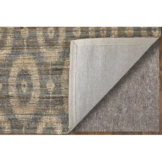 Taupe and Tan Geometric Hand Woven Area Rug Photo 9