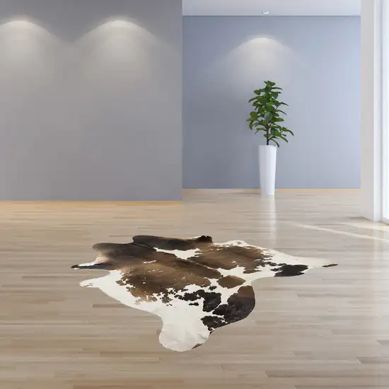 Taupe and White Cowhide - Rug Photo 4