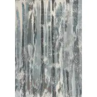 Photo of Teal Abstract Brushstrokes Indoor Area Rug