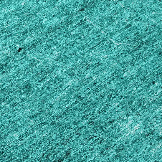 Teal Abstract Washable Non Skid Indoor Outdoor Area Rug Photo 9