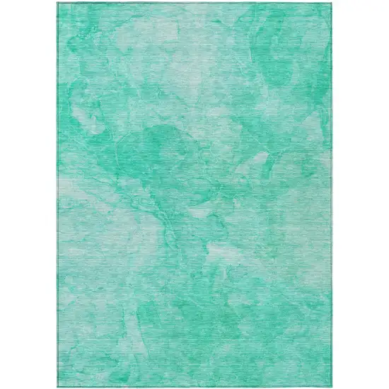 Teal Blue And Aqua Nautical Washable Indoor Outdoor Area Rug Photo 2