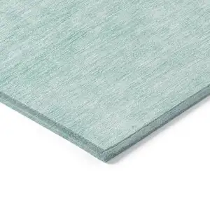 Photo of Teal Blue Aqua And Mint Green Abstract Washable Indoor Outdoor Area Rug