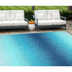 Photo of Teal Blue Indoor Outdoor Area Rug