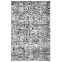 Photo of Teal Machine Woven Floral Traditional Indoor Area Rug