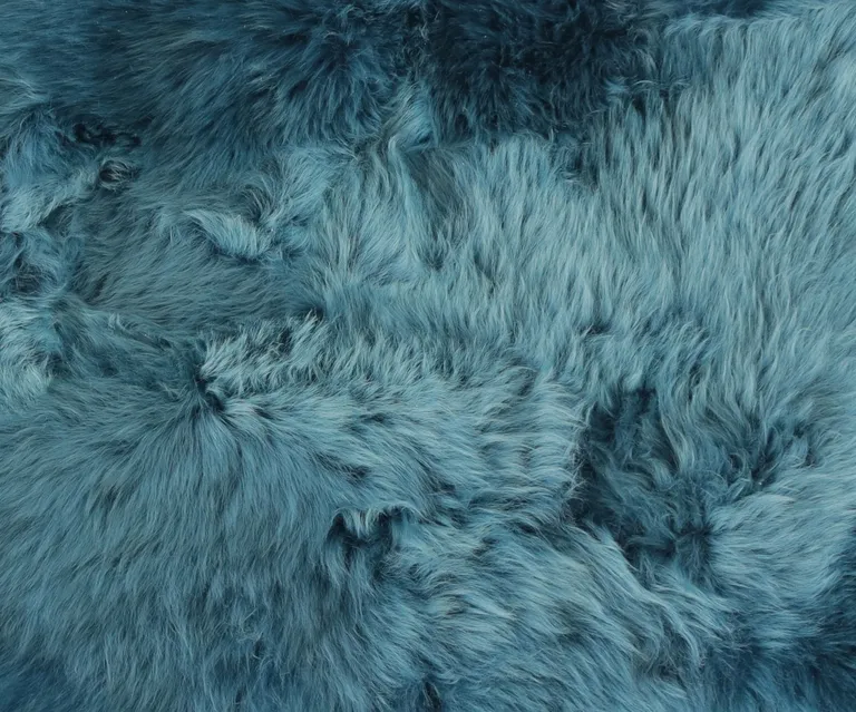 Teal New Zealand Natural Sheepskin Rug Photo 2