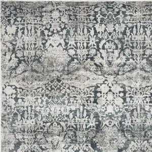 Photo of Teal Polyester or  Viscose Rug