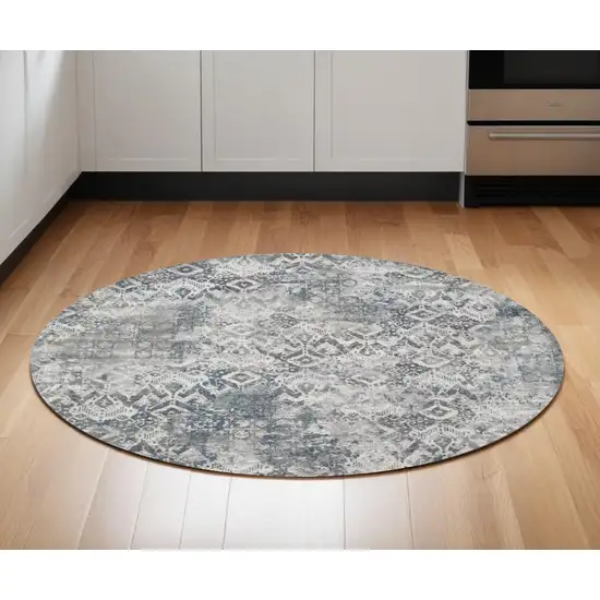 Teal Polyester Or  Viscose Rug Photo 1