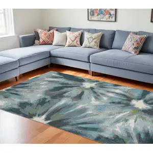 Photo of Teal Polypropylene Rug