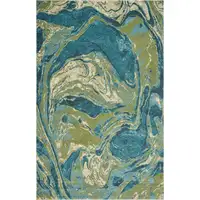 Photo of Teal Polypropylene Rug