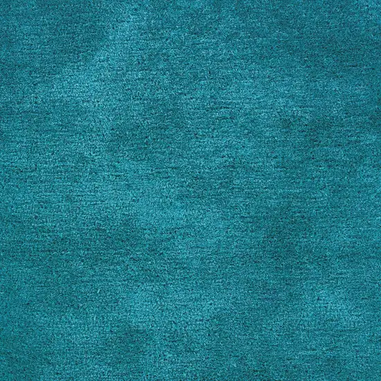 Teal Shag Hand Tufted Area Rug Photo 4