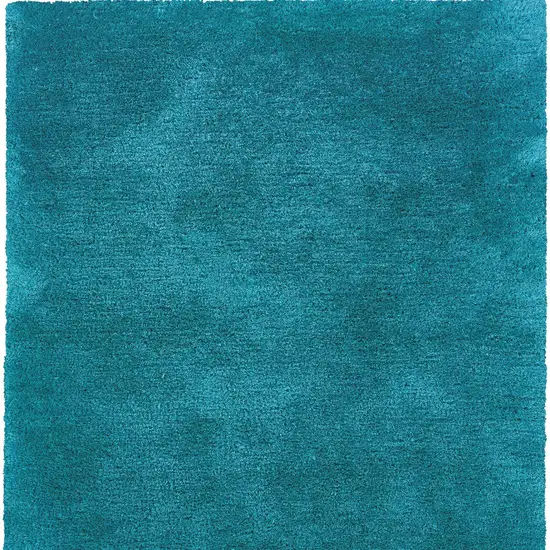 Teal Shag Hand Tufted Area Rug Photo 5