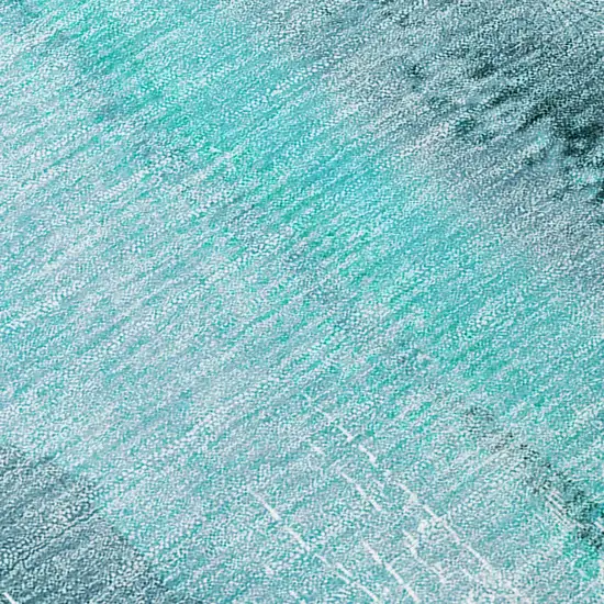 Teal Washable Non Skid Indoor Outdoor Area Rug Photo 9