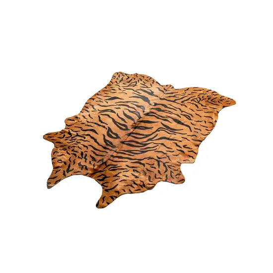 Tiger Black on Natural Cowhide  Rug Photo 3