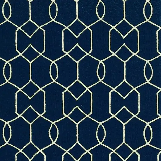 Trellis And Diamond Navy Uv Treated Area Rug Photo 7