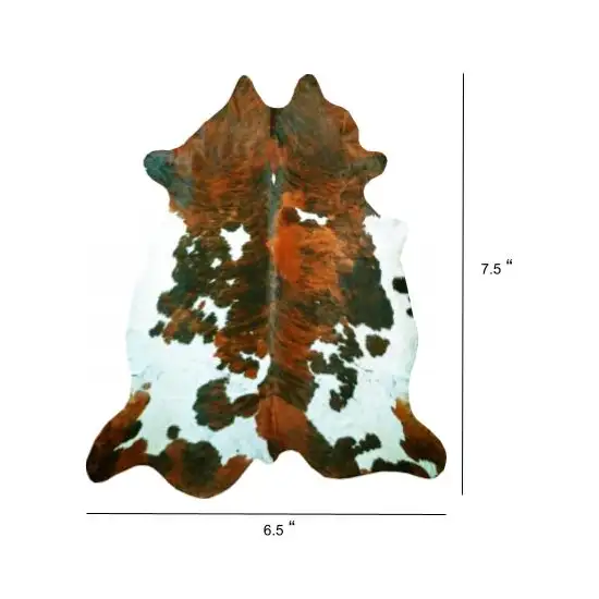 Tri-Colored Brindled Cowhide Rug Photo 5