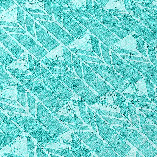 Turquoise Geometric Washable Non Skid Indoor Outdoor Area Rug Photo 9