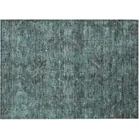 Photo of Turquoise Oriental Washable Non Skid Indoor Outdoor Area Rug