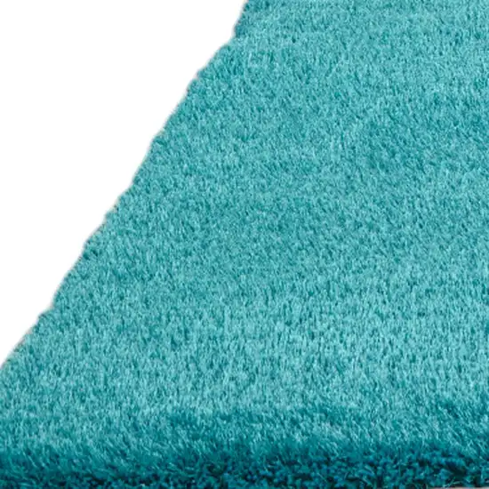 Turquoise Shag Hand Tufted Area Rug Photo 4