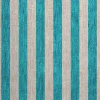 Photo of Turquoise Striped Washable Non Skid Indoor Outdoor Area Rug