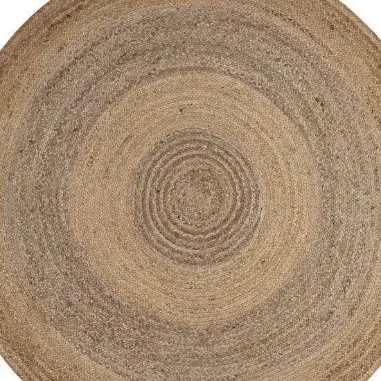 Two Toned Natural Jute Area Rug Photo 9