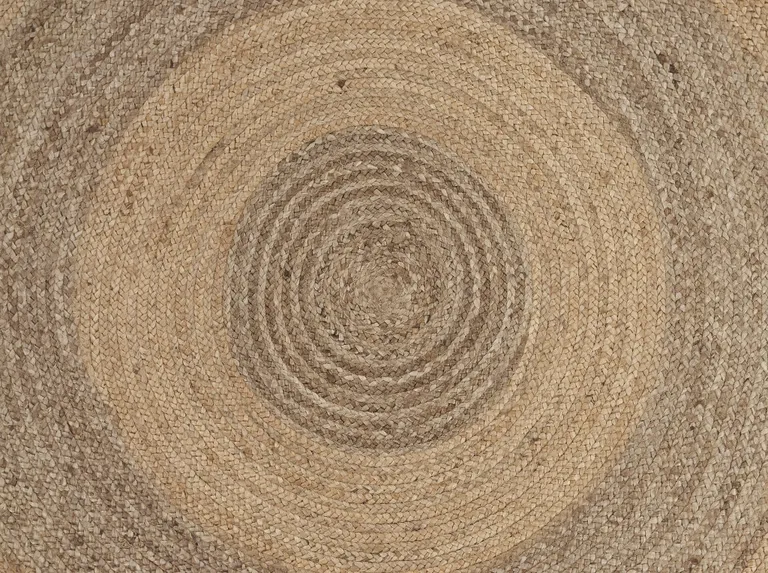 Two Toned Natural Jute Area Rug Photo 2