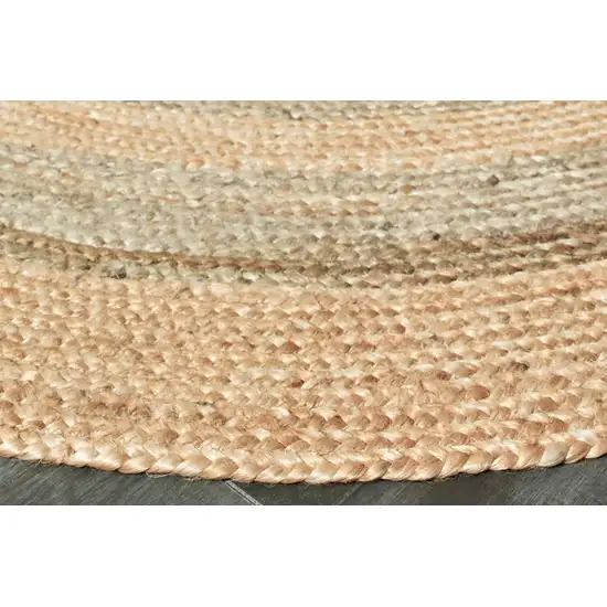 Two Toned Natural Jute Area Rug Photo 3