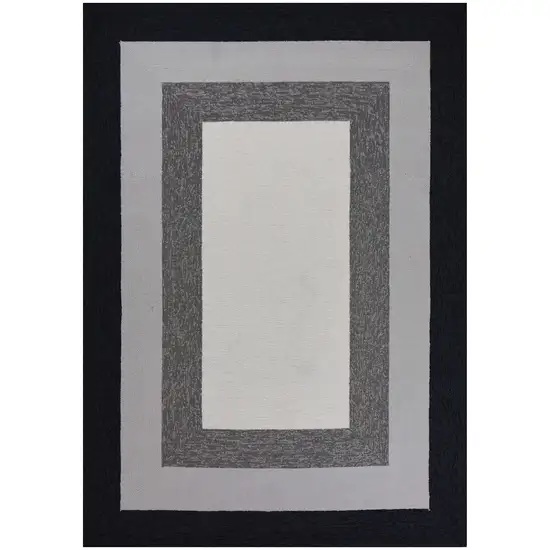 Uv Treated Polypropylene Charcoal Area Rug Photo 1